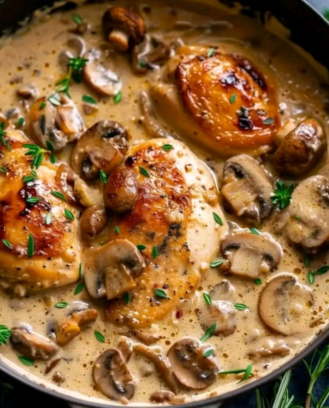 The Best Creamy Garlic Mushroom Chicken Recipe