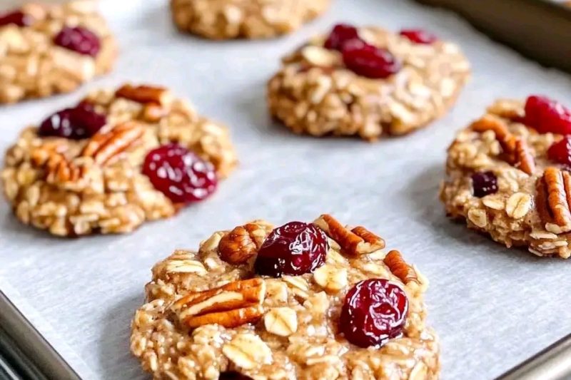Irresistible No-Bake Cranberry Pecan Praline Cookies