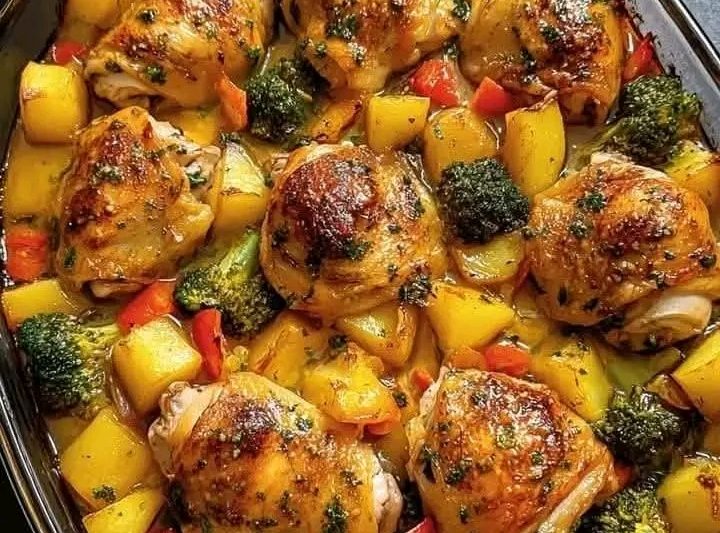 Easy Weeknight Herb-Roasted Chicken with Roasted Vegetables
