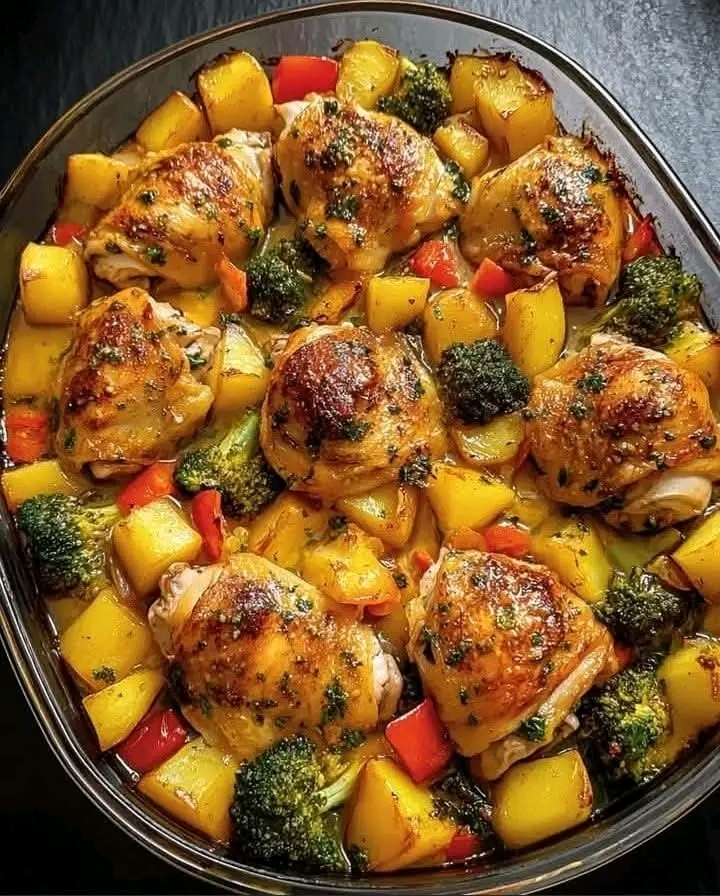 Easy Weeknight Herb-Roasted Chicken with Roasted Vegetables