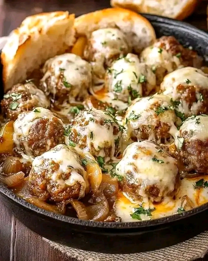 Easy French Onion Meatballs