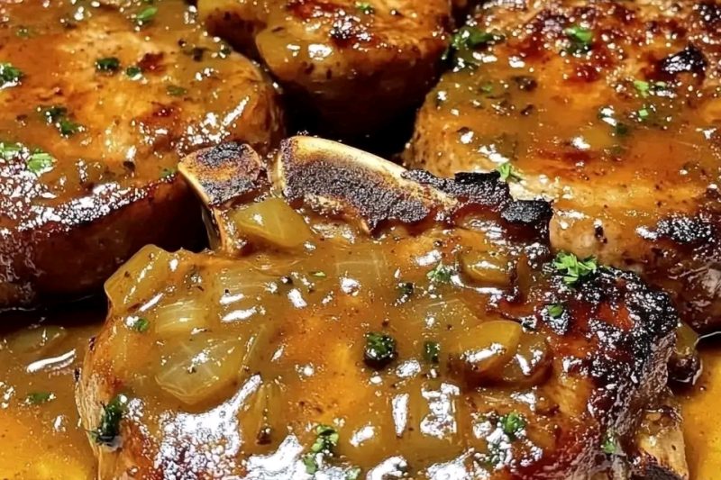The Best Pork Chops in Creamy Mushroom Sauce