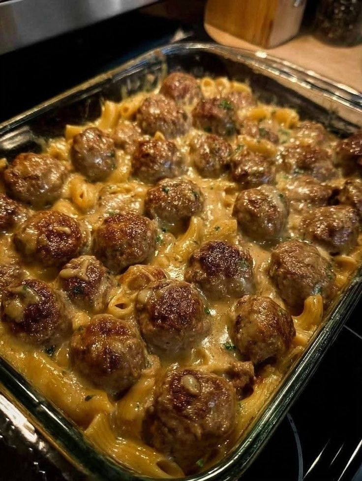 Ultimate Creamy Beef Stroganoff Bake