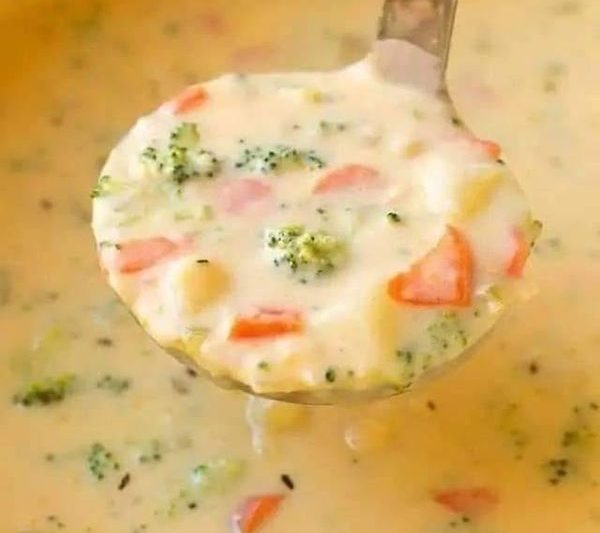 Warm and Cheesy Broccoli Potato Soup Recipe