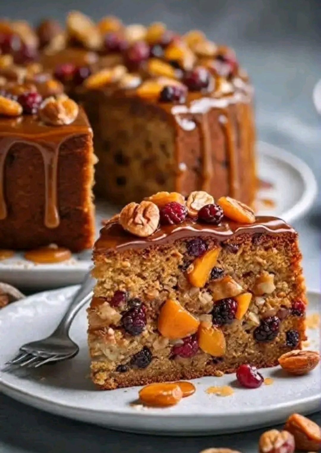 Ultimate Fruit & Nut Caramel Cake Recipe