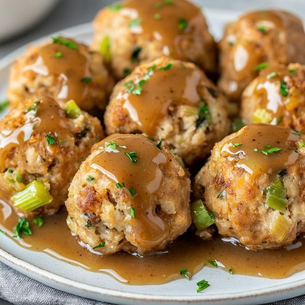 Leftover Turkey Stuffing Balls