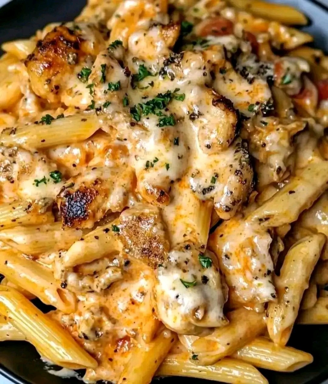 Ultimate Baked Chicken Penne in Creamy Alfredo Sauce