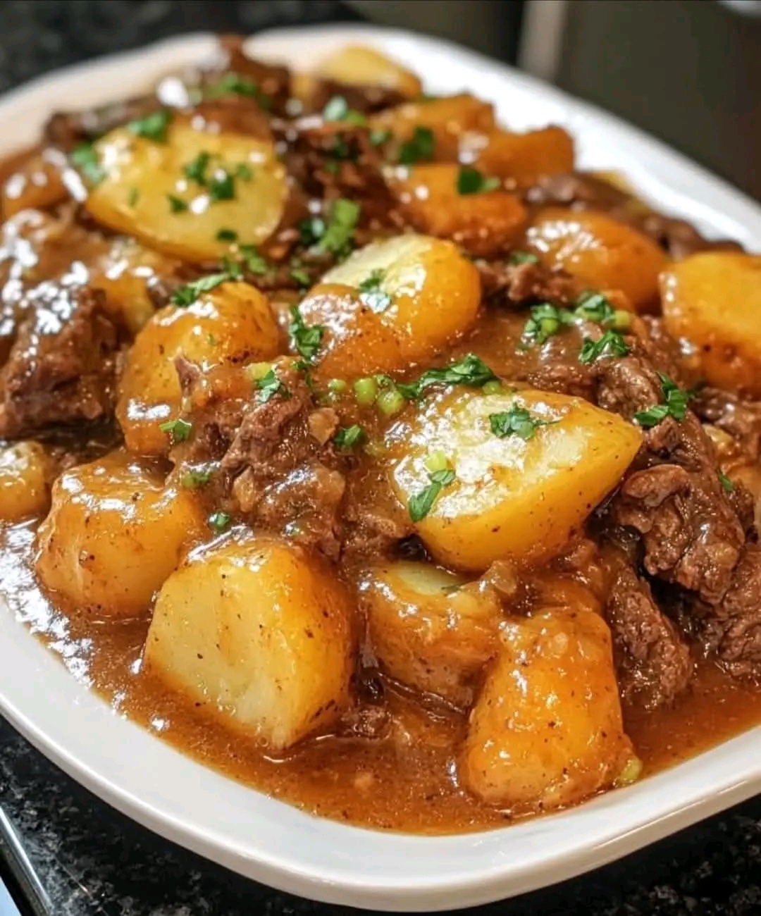 Southern Smothered Beef & Potato Casserole