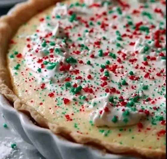 Christmas Sugar Cream Pie