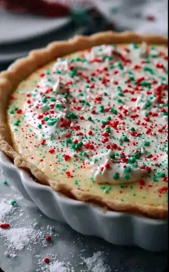 Christmas Sugar Cream Pie