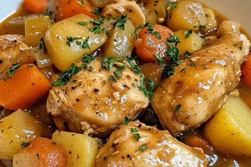 Hearty Slow Cooker Chicken Thigh Stew with Vegetables