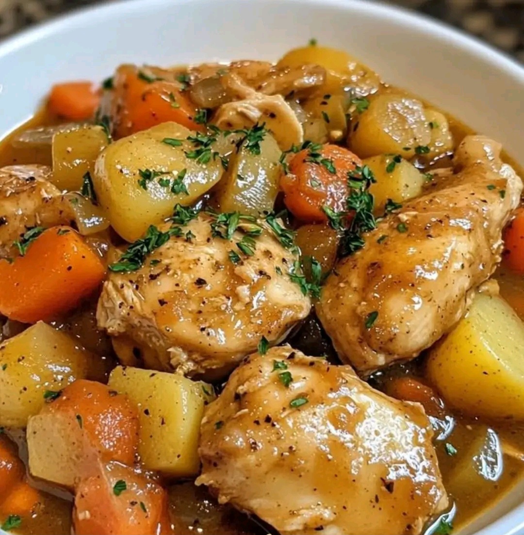 Hearty Slow Cooker Chicken Thigh Stew with Vegetables