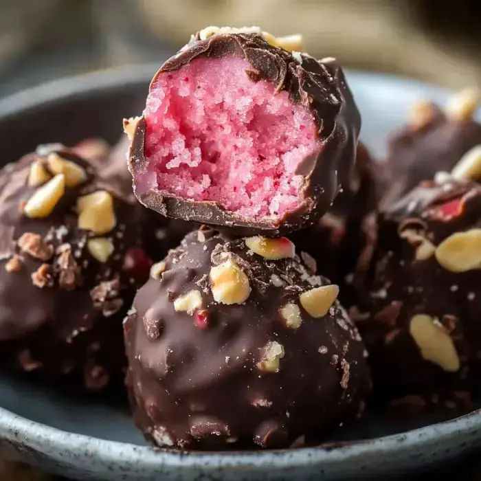 Easy Strawberry Chocolate Truffles Recipe