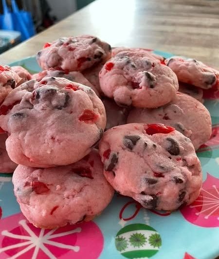 Cherry Almond Chocolate Cookies