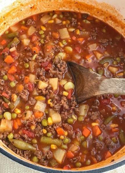 Baby Slow Cooker Hamburger Vegetable Soup