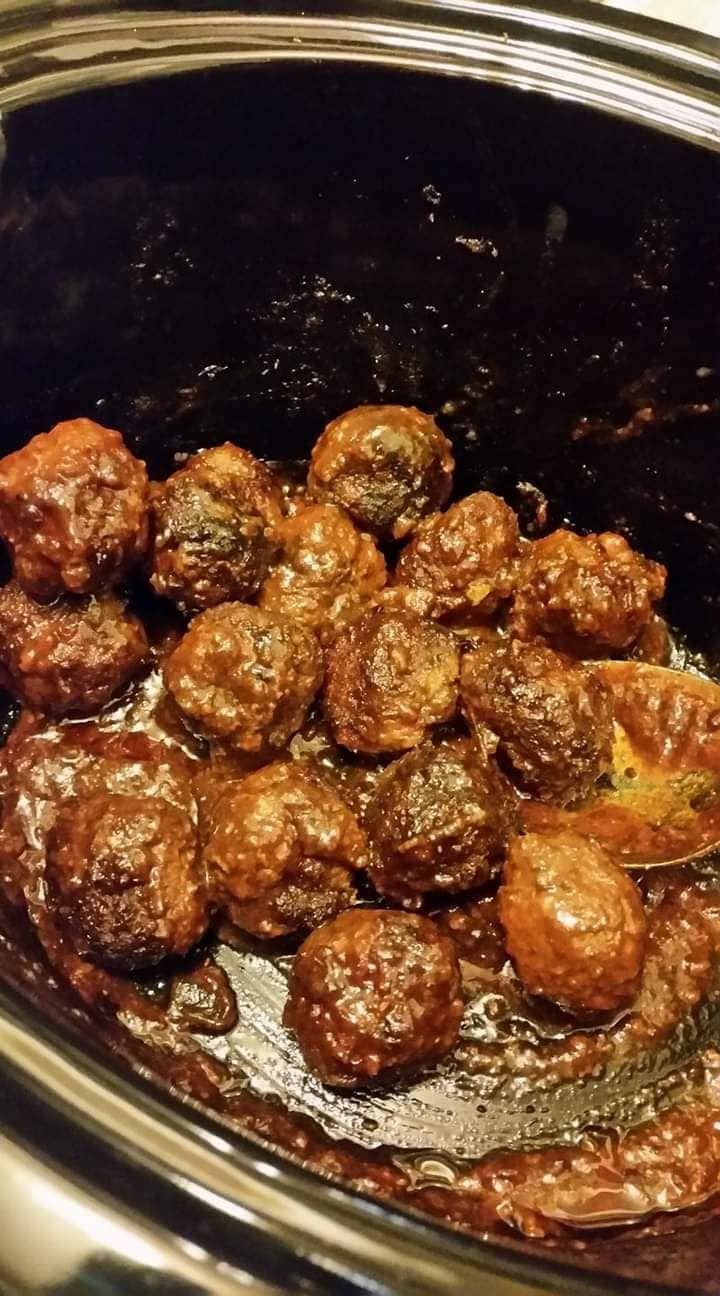 Slow Cooker Sweet Sticky Meatballs