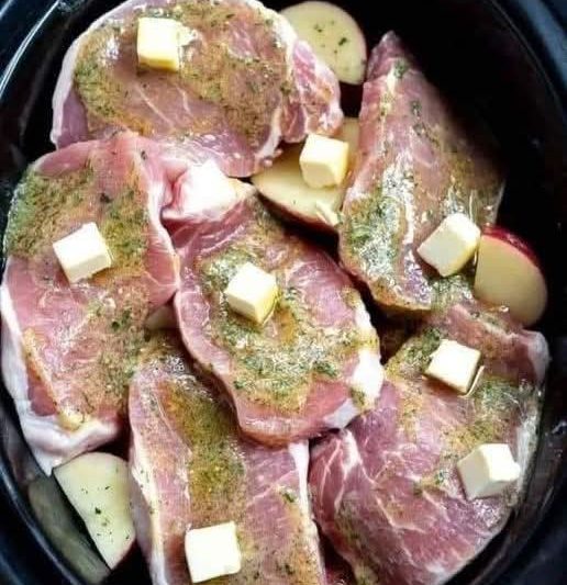 Crockpot Ranch Pork Chops and Potatoes