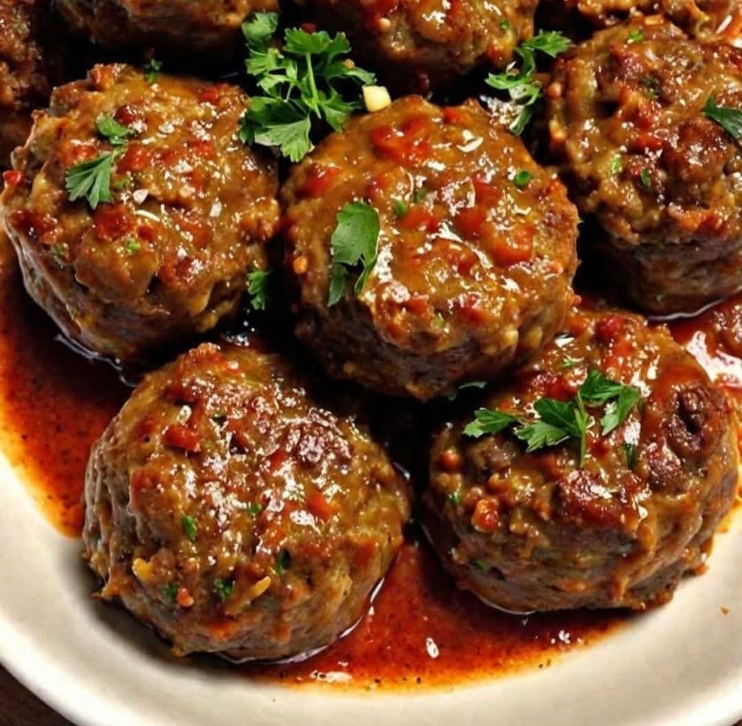 Juicy Mince Meatballs in Tomato Herb Sauce