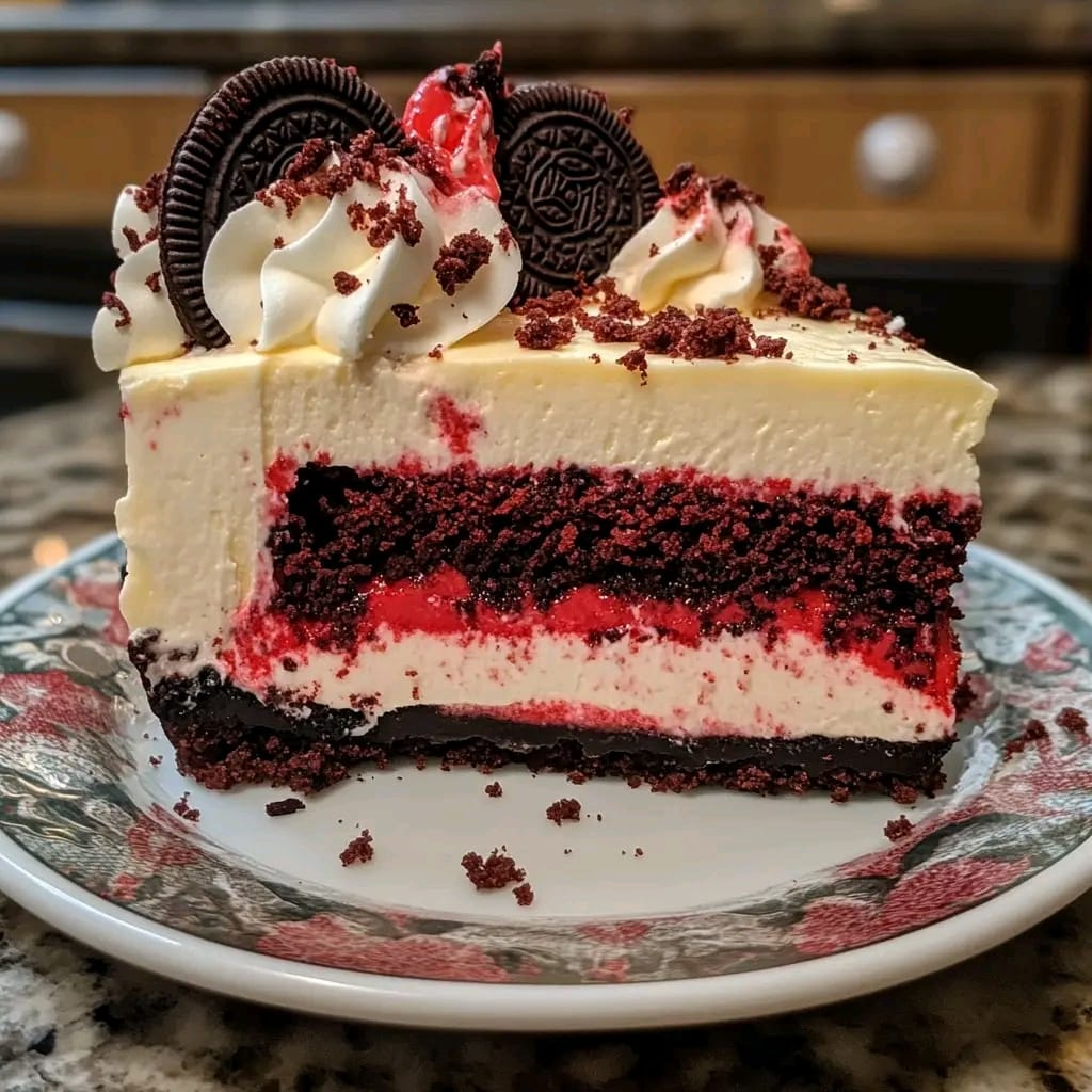 Red Velvet Oreo Cheesecake