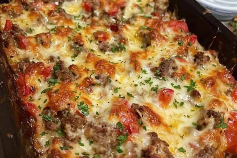 Philly Cheesesteak Casserole Recipe