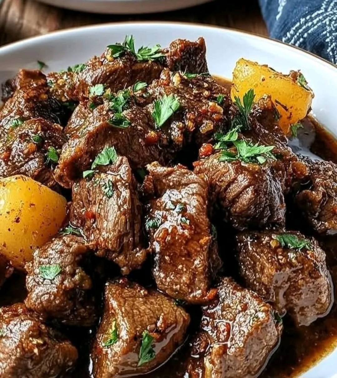 Crockpot Garlic Butter Steak Bites