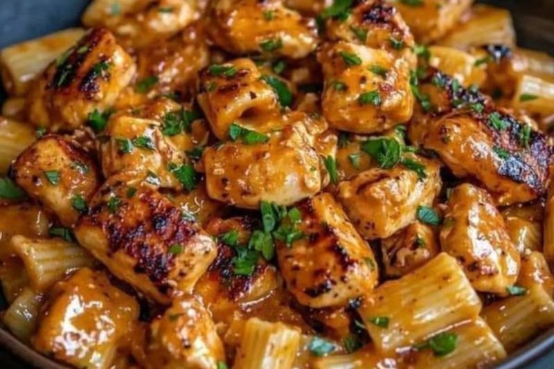 Creamy Parmesan Chicken with Rigatoni