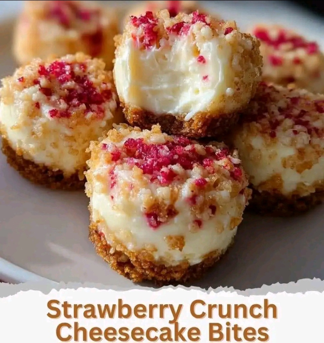 Strawberry Crunch Cheesecake Bites