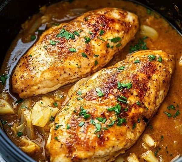 Slow Cooker Chicken Breasts with Gravy