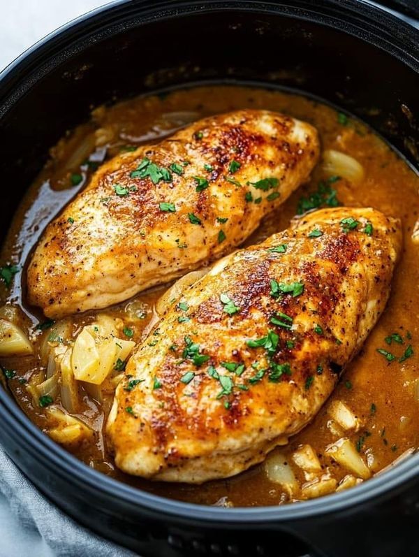 Slow Cooker Chicken Breasts with Gravy