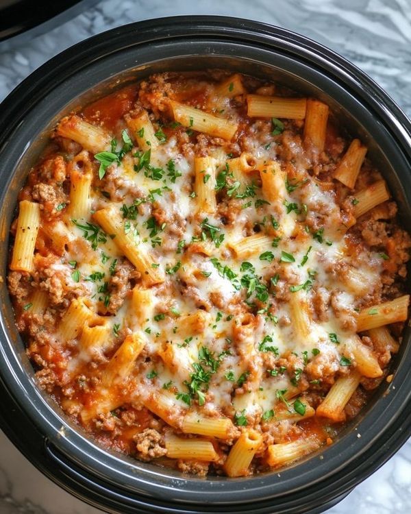 Slow Cooker Baked Ziti
