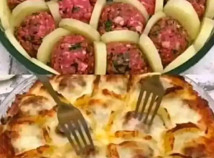 Irresistible Layered Potatoes and Meatballs Recipe