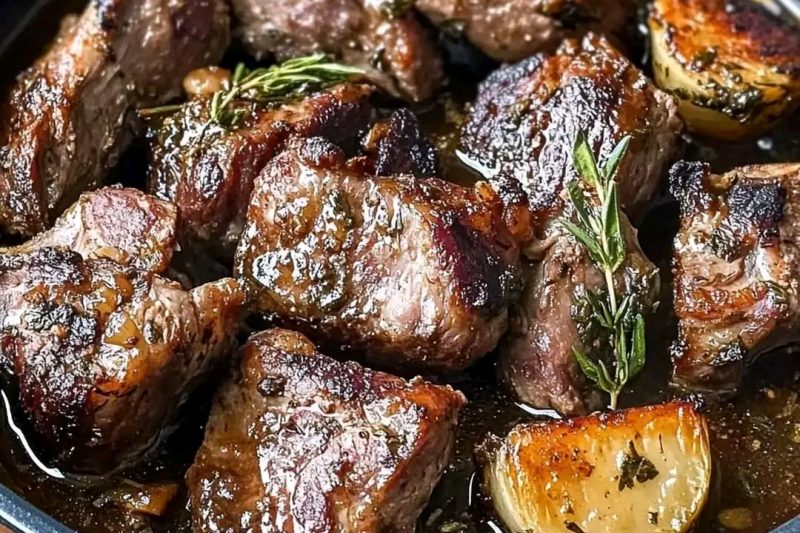 Slow-Cooked Lamb Shanks with Herb-Infused Gravy