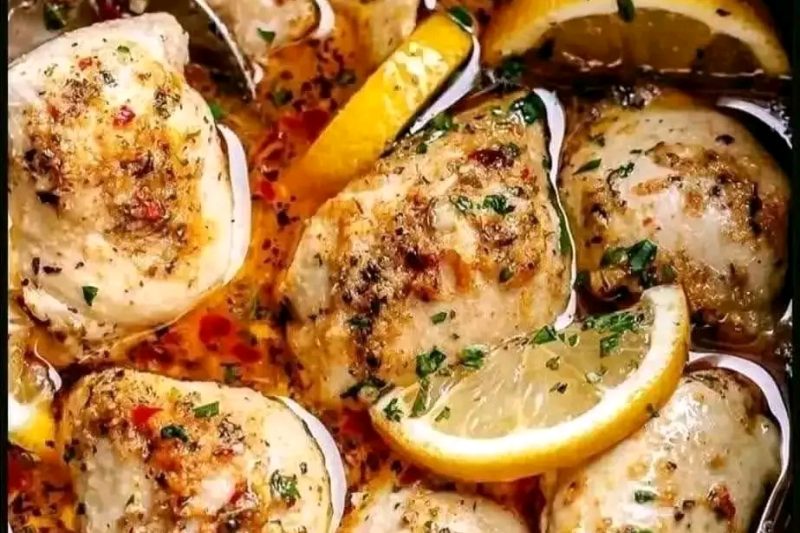 Crockpot Lemon Garlic Butter Chicken