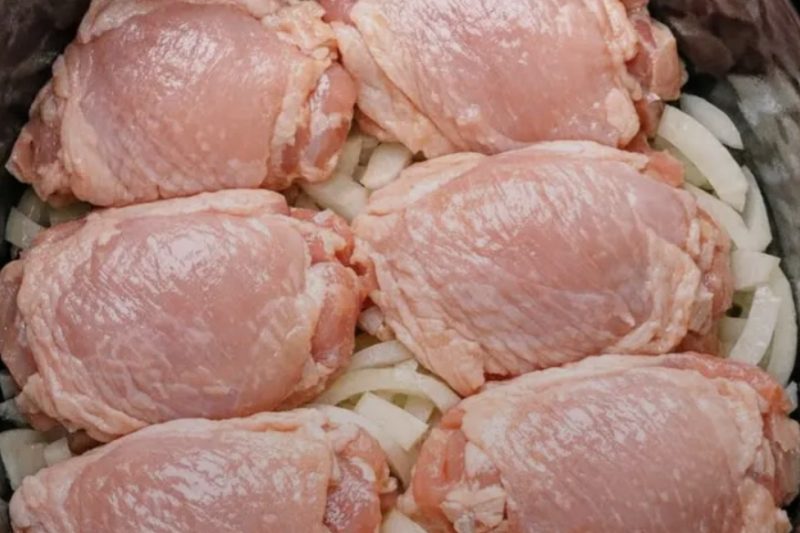 Tender Slow Cooker Chicken Thighs with Onions