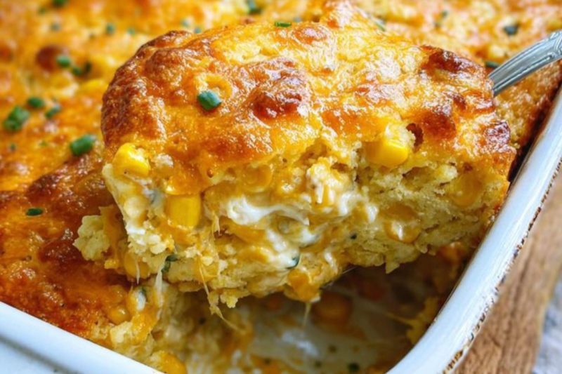 Old-Fashioned Amish Corn and Cheese Pudding