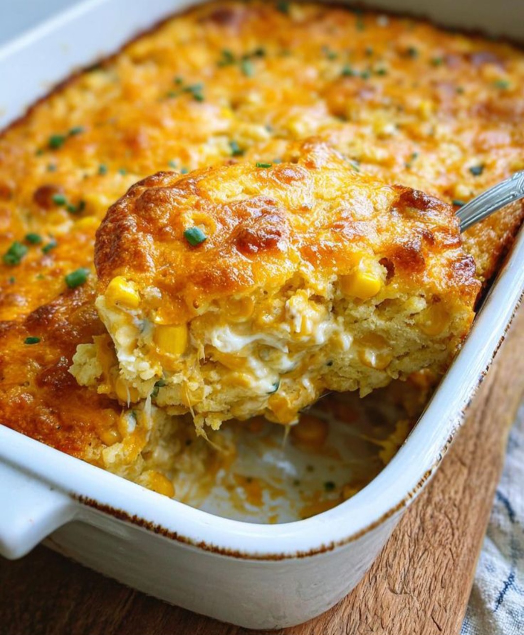 Old-Fashioned Amish Corn and Cheese Pudding