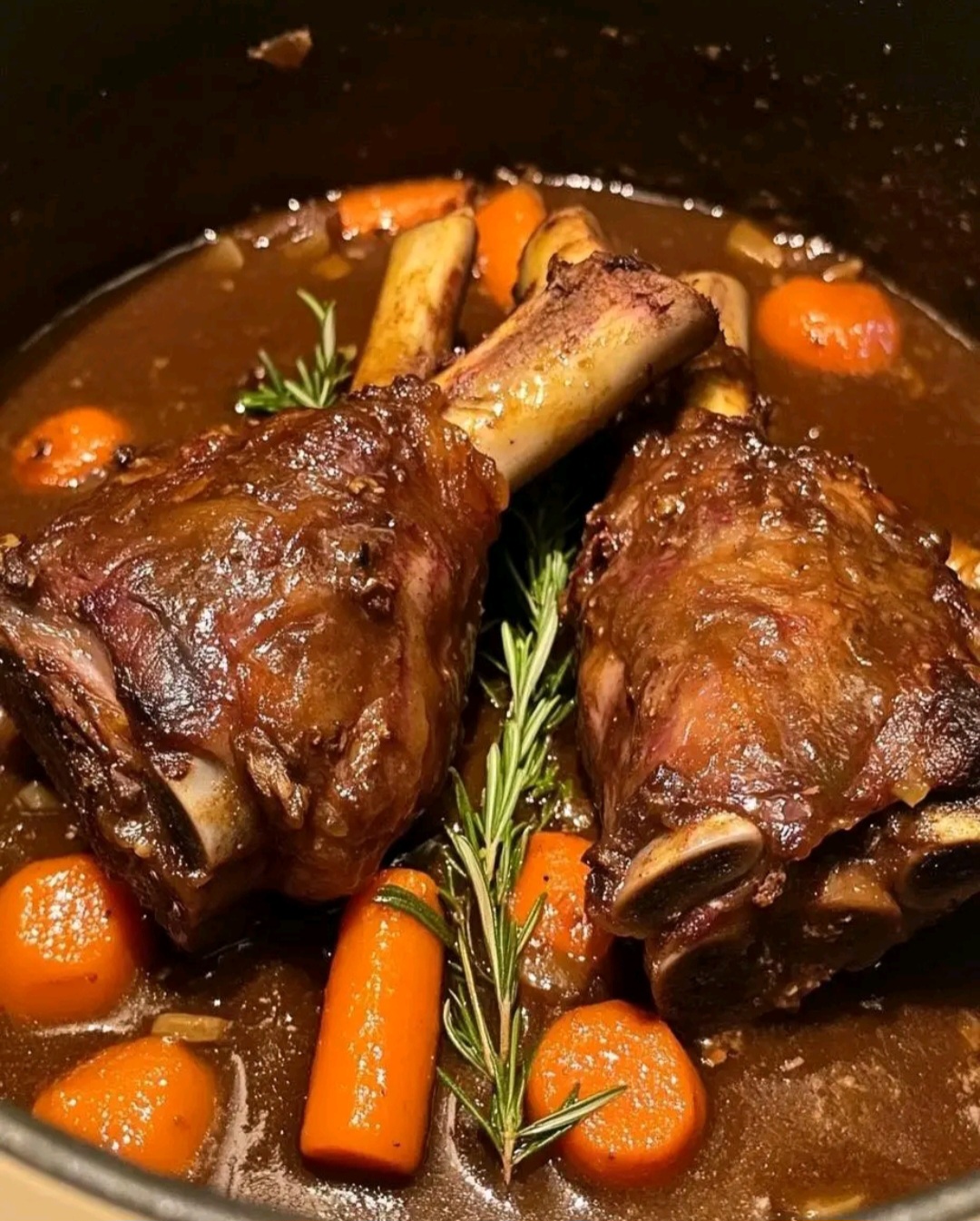 Slow-Braised Lamb Shanks with Carrots