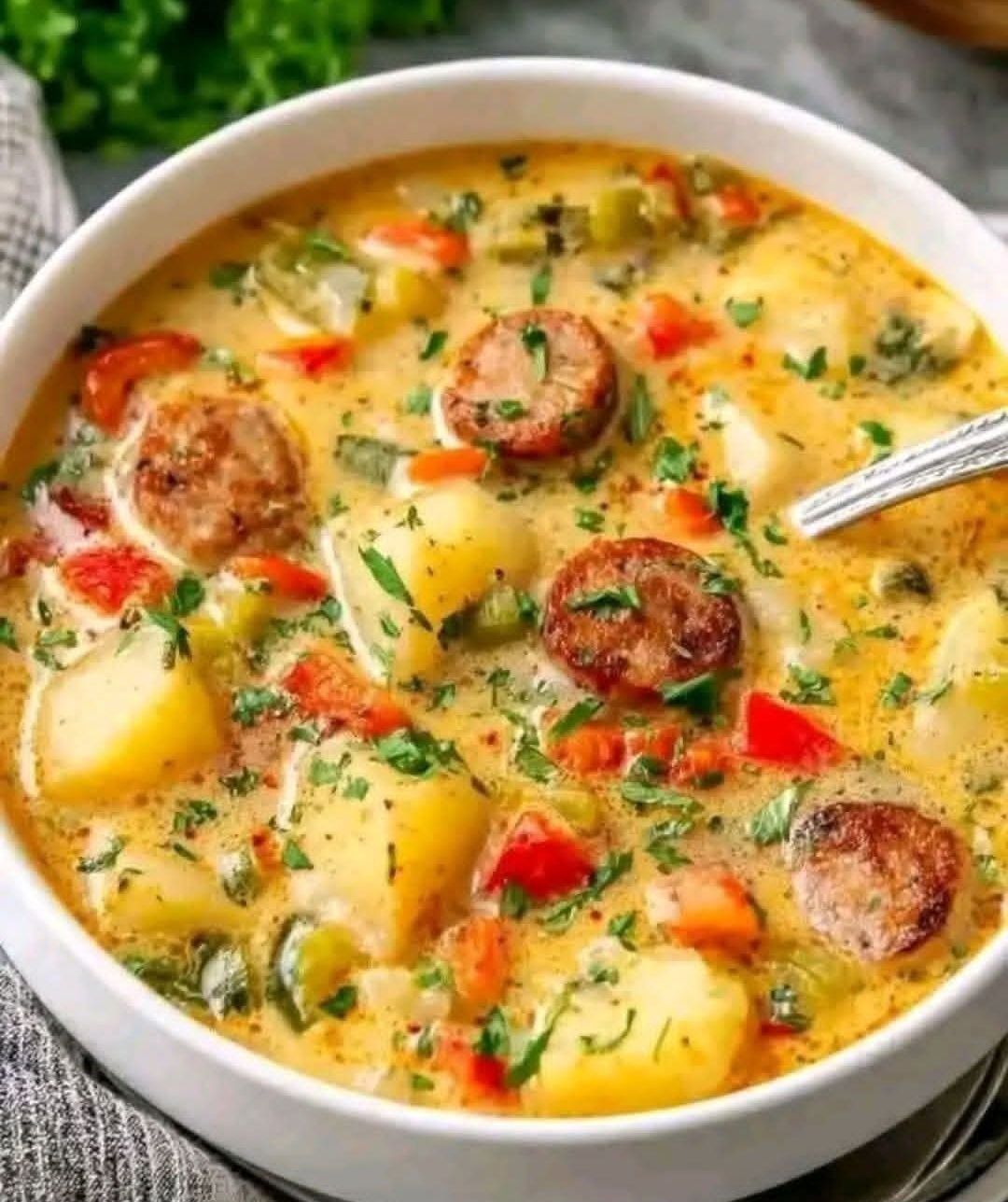 Creamy Crockpot Cajun Potato Soup