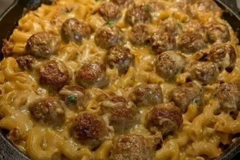Easy Swedish Meatball Noodle Bake Recipe