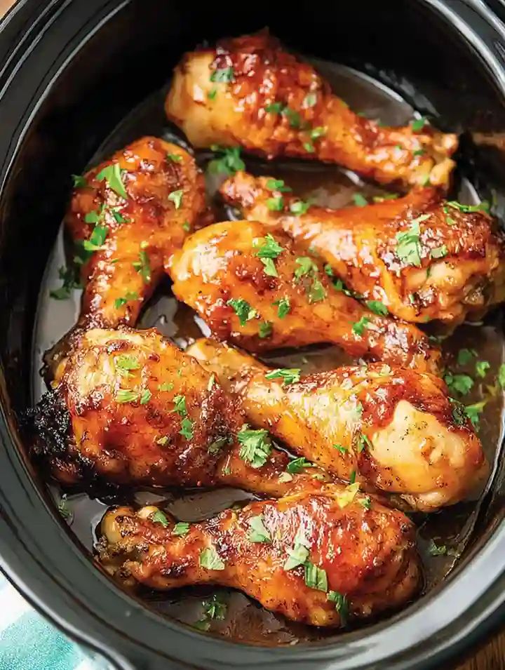 Slow Cooker Sticky Chicken Drumsticks
