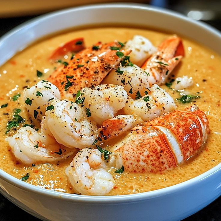 Creamy Crab and Shrimp Seafood Bisque