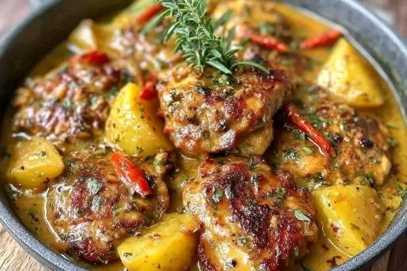 Caribbean Curry Chicken with Potatoes