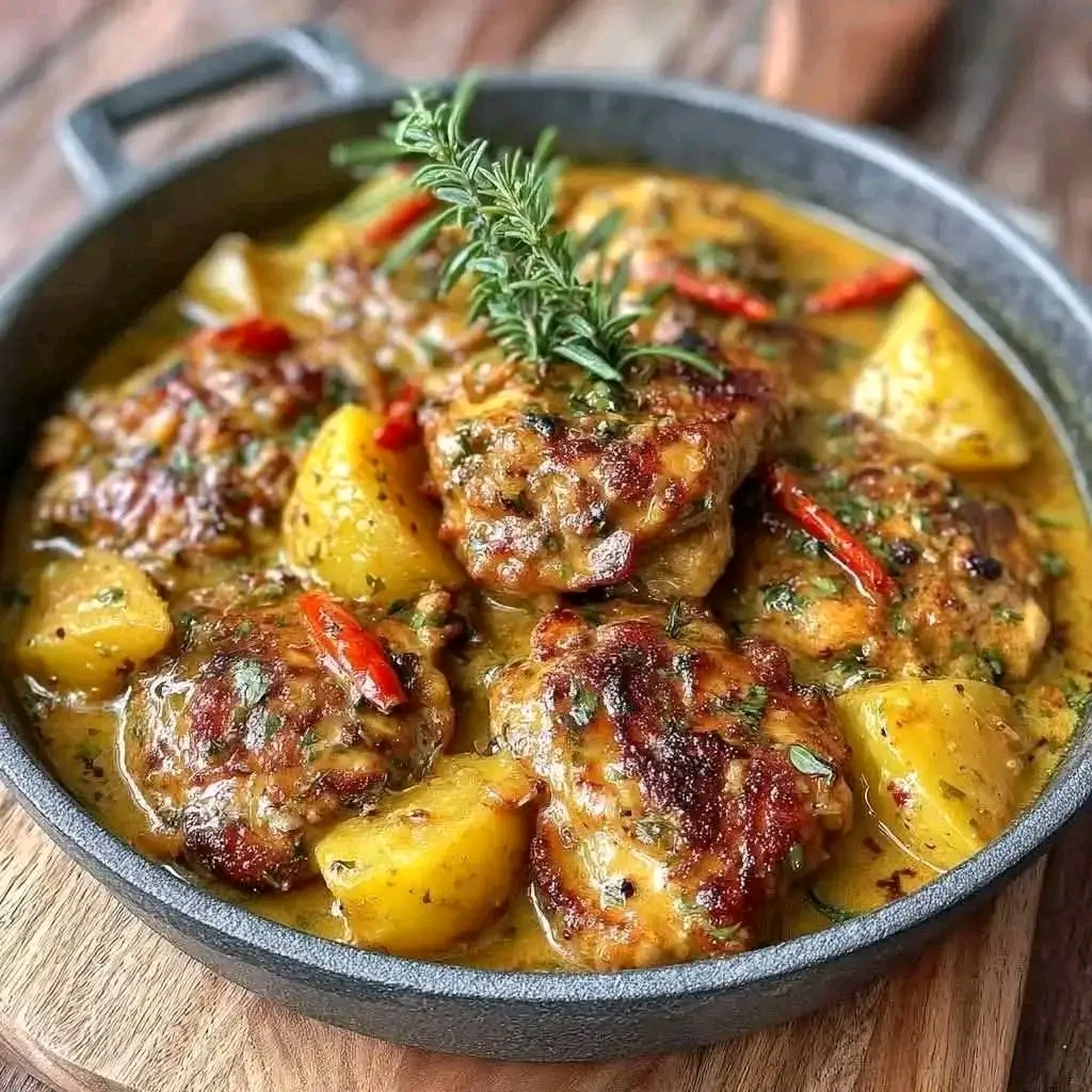 Caribbean Curry Chicken with Potatoes