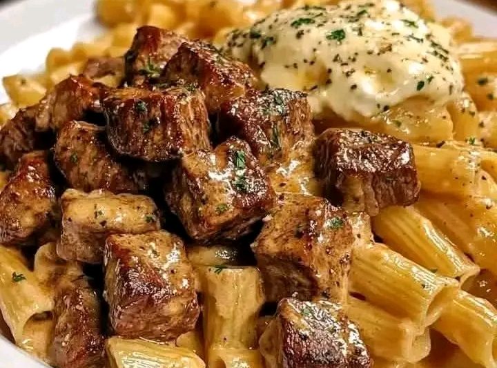 Easy Cajun Steak Rigatoni