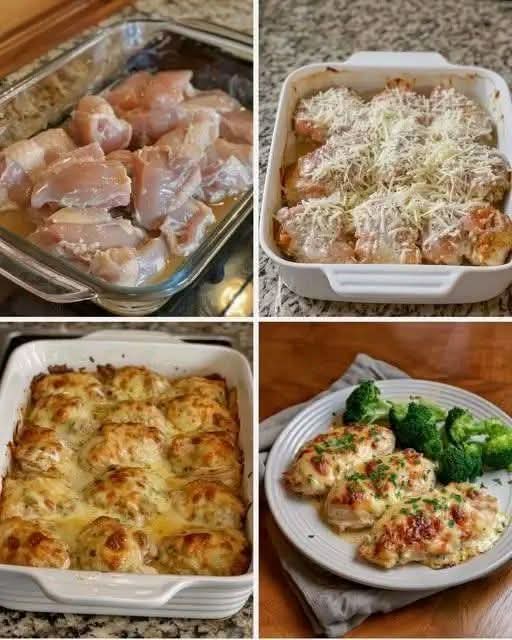 Keto Cheesy Baked Chicken Thighs