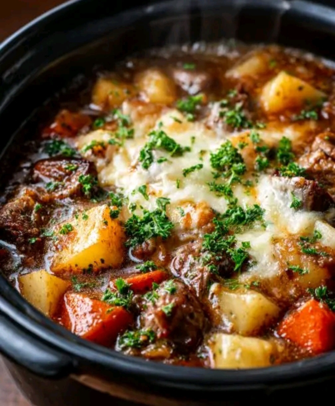 Old-Fashioned Slow Cooker Beef and Potato Stew